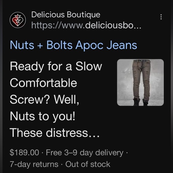 Nuts & Bolts Black Jeans, marked size 29 (waist) 34 (length) NWOT - Picture 8 of 14